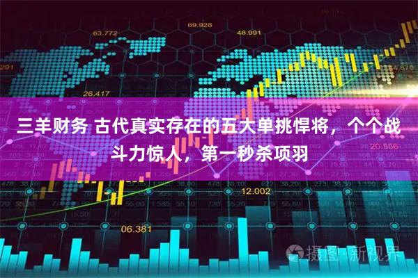 三羊财务 古代真实存在的五大单挑悍将，个个战斗力惊人，第一秒杀项羽