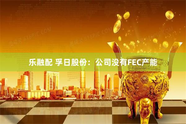 乐融配 孚日股份：公司没有FEC产能
