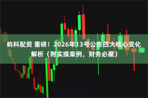 屿科配资 重磅！2026年13号公告四大核心变化解析（附实操案例，财务必藏）